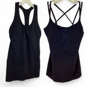 Lululemon X 2 Black Racerback Tank Bundle